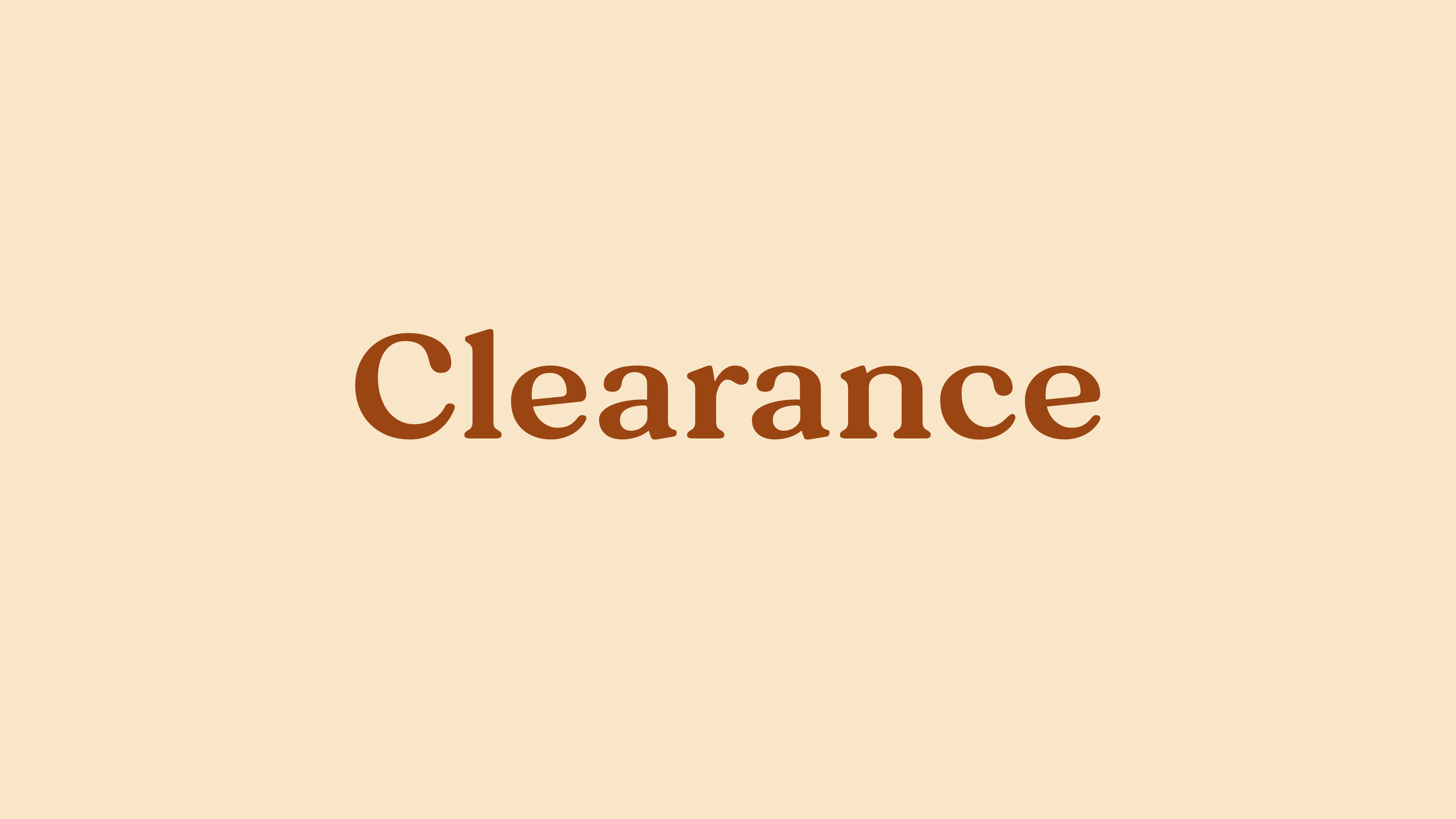 Clearance
