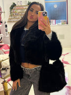 Luxe Faux-Fur Cropped Jacket
