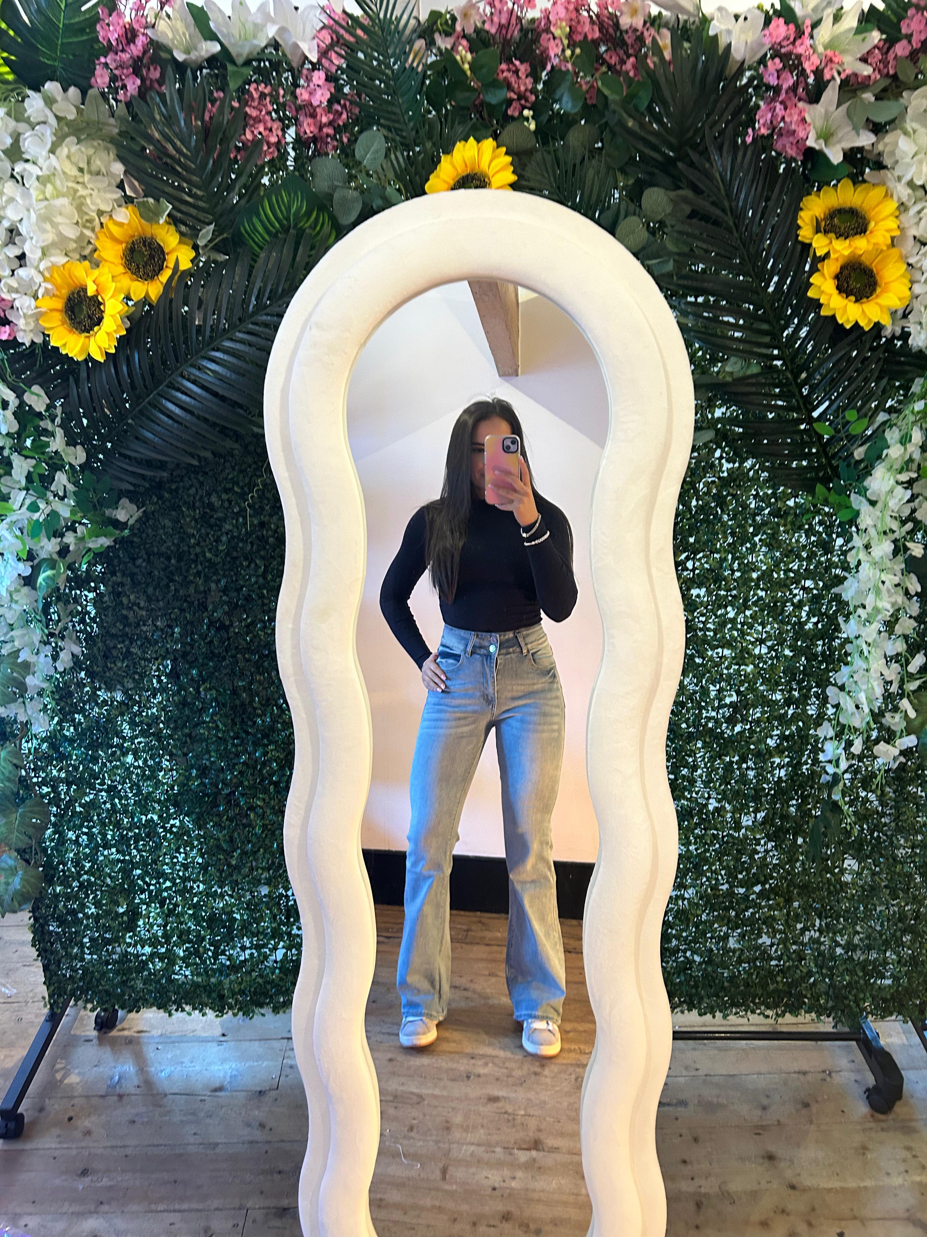 Women’s High Waist Flared Light Blue Denim Jeans