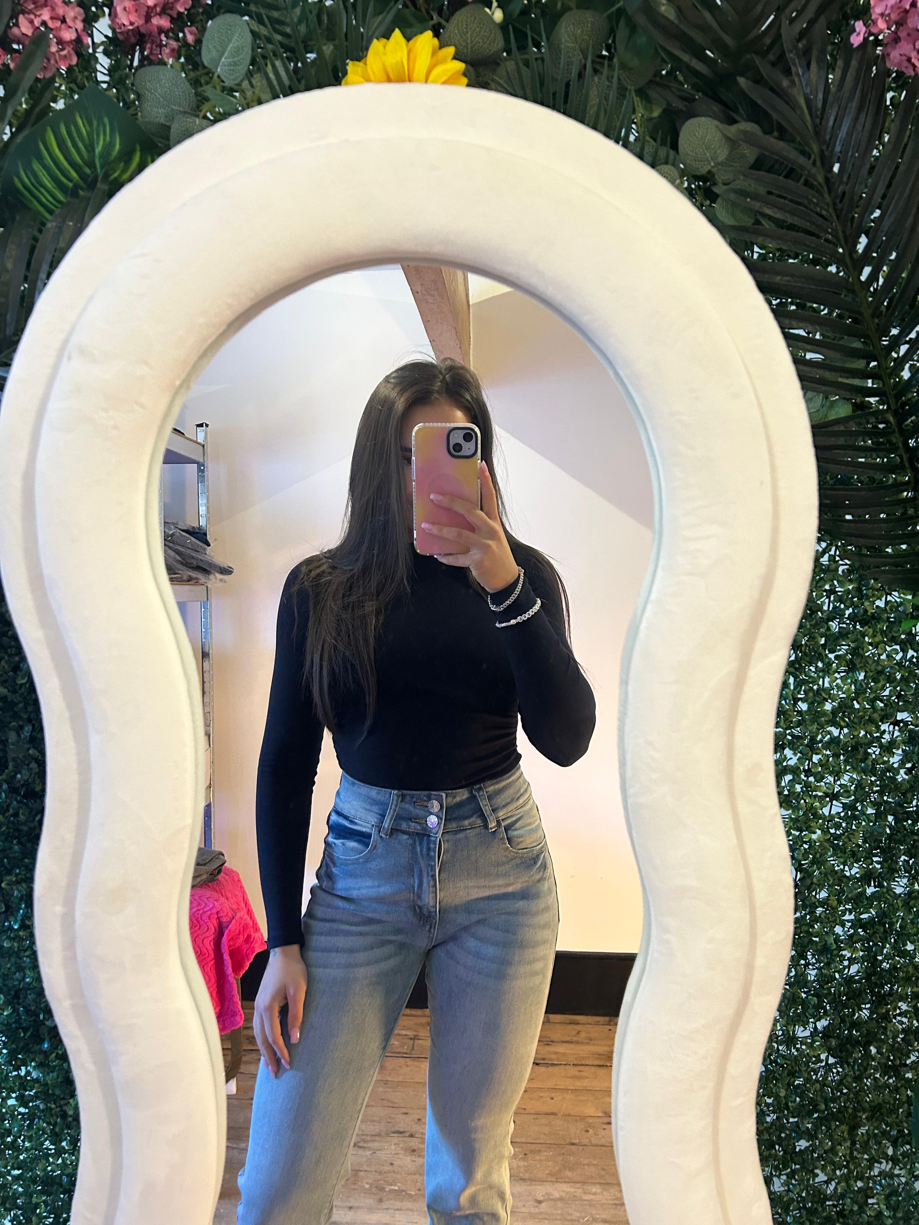 Women’s High Waist Flared Light Blue Denim Jeans