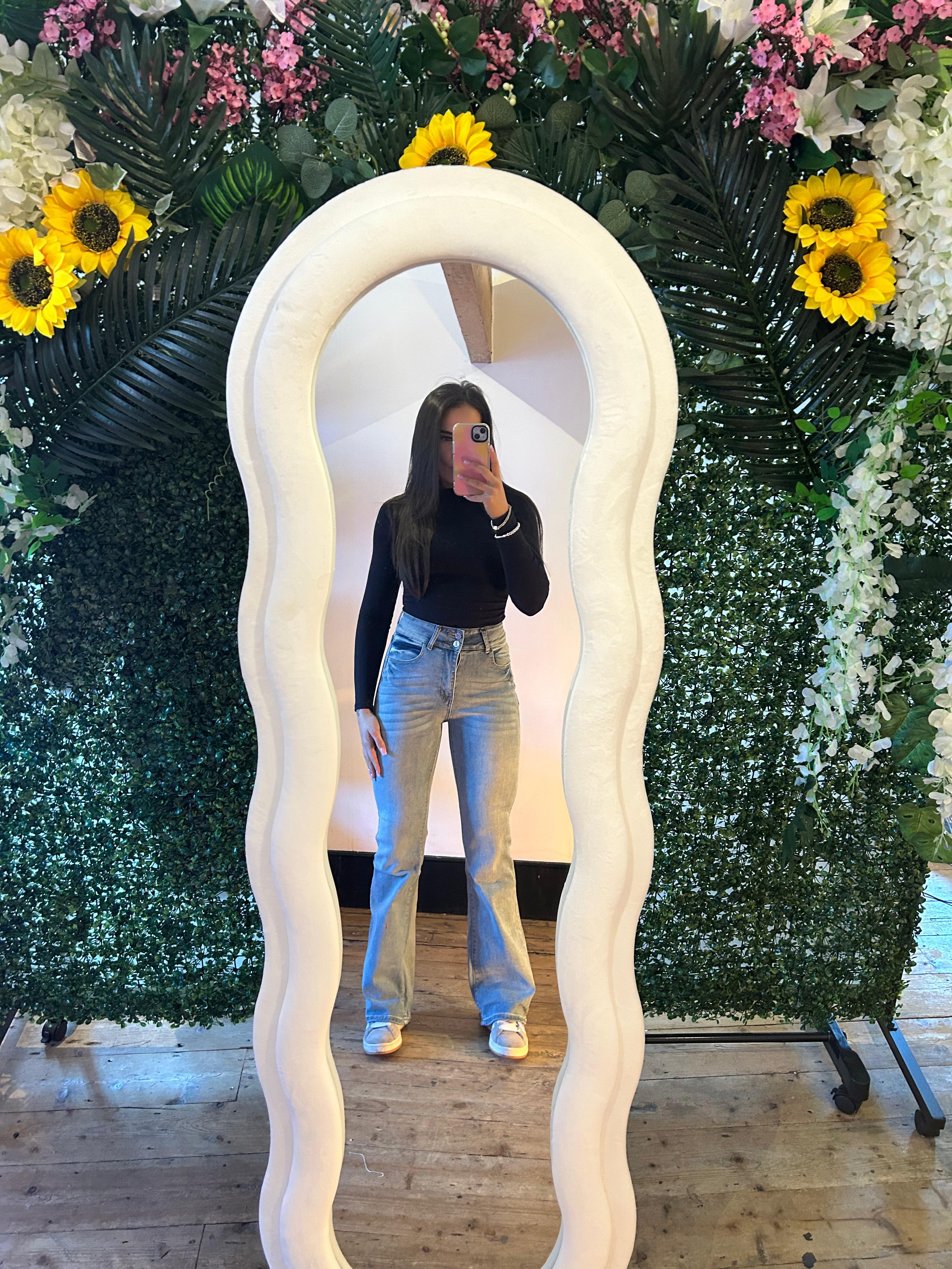 Women’s High Waist Flared Light Blue Denim Jeans