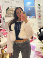 Luxe Faux-Fur Cropped Jacket