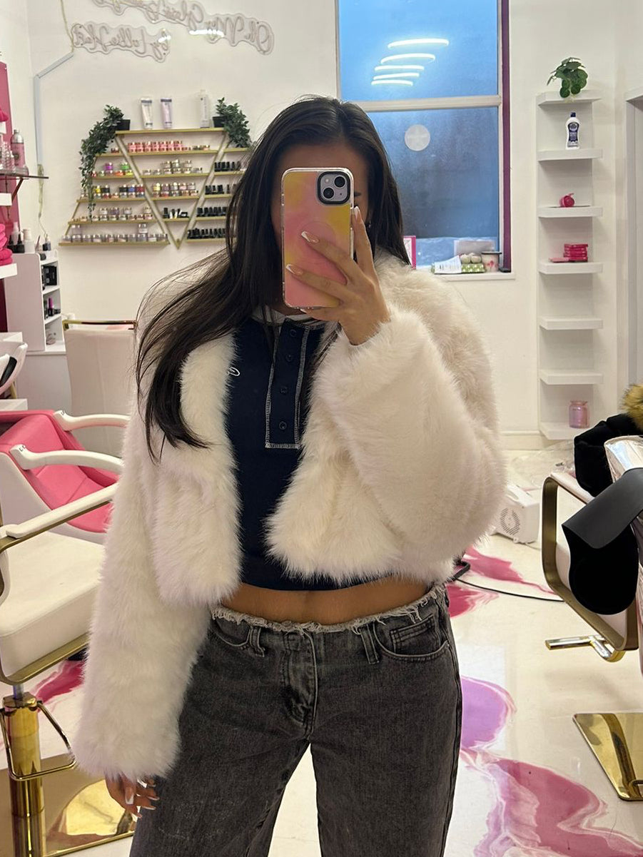 Luxe Faux-Fur Cropped Jacket
