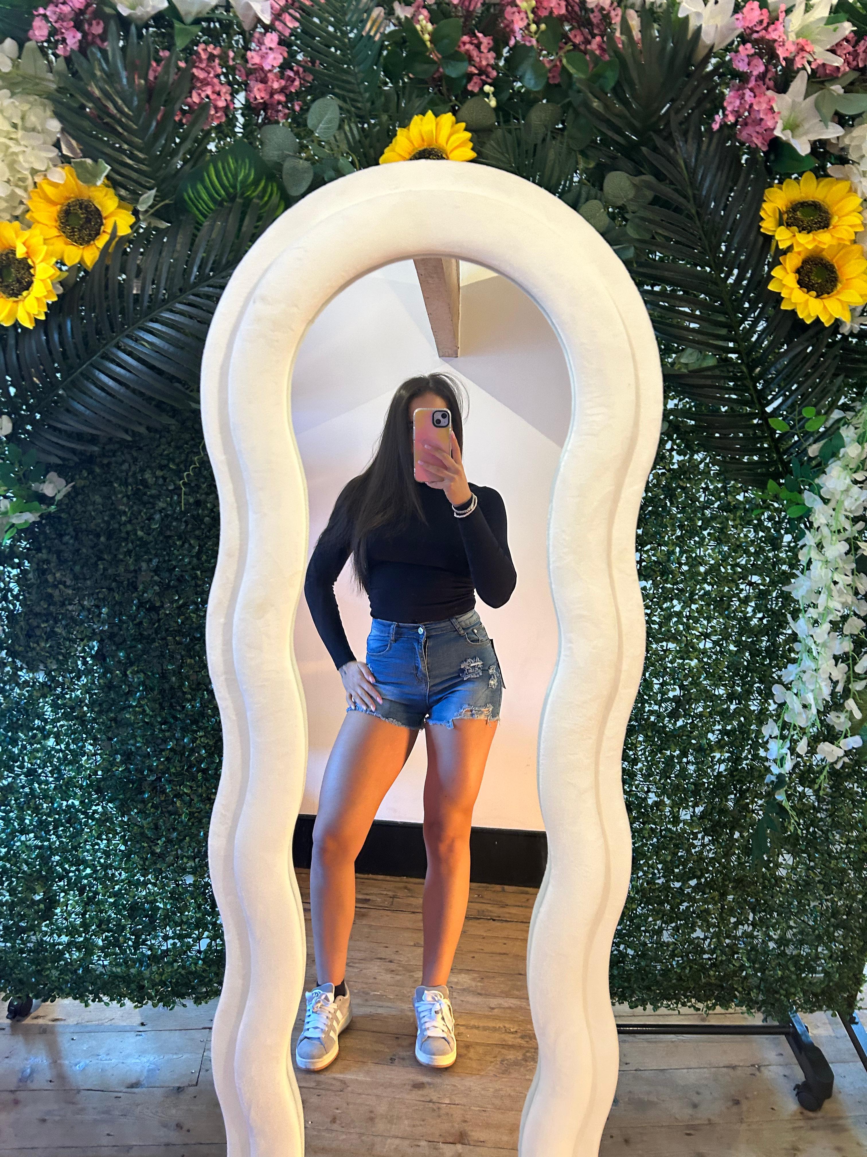 Women’s Distressed Rip Fray Hem Denim Shorts