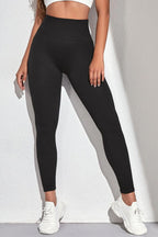 PLUS SIZE BLACK HIGH WAIST RIBBED GYM LEGGING