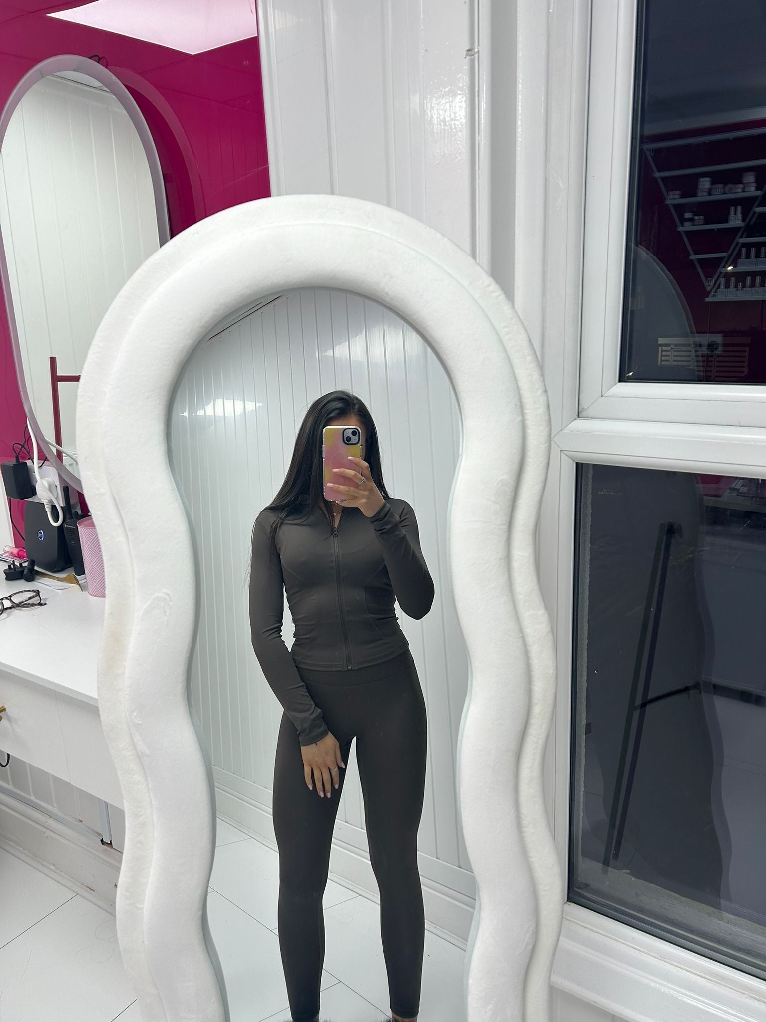 CHOCOLATE ACTIVE TOP AND LEGGING ENERGY GYM SET