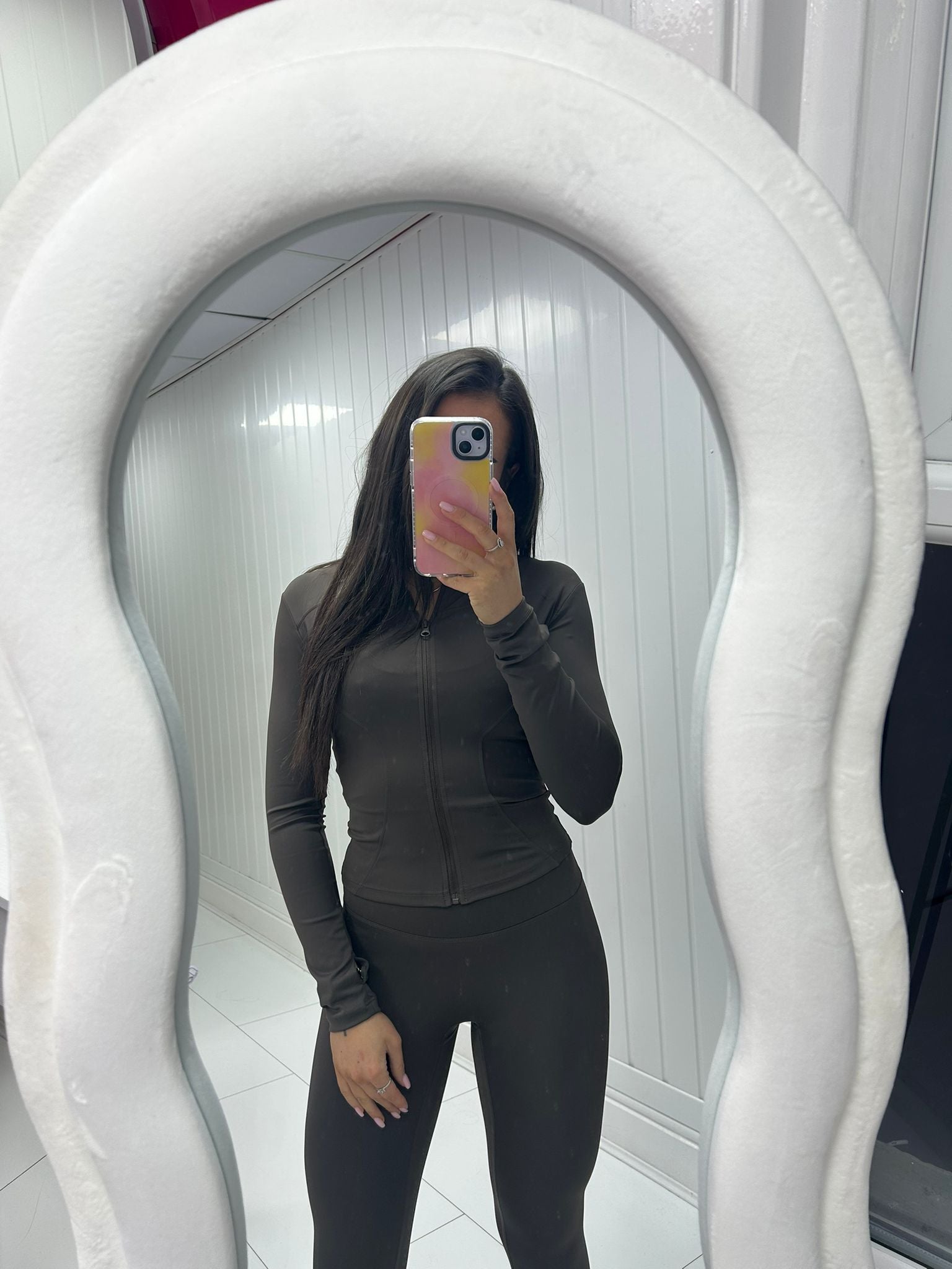 CHOCOLATE ACTIVE TOP AND LEGGING ENERGY GYM SET