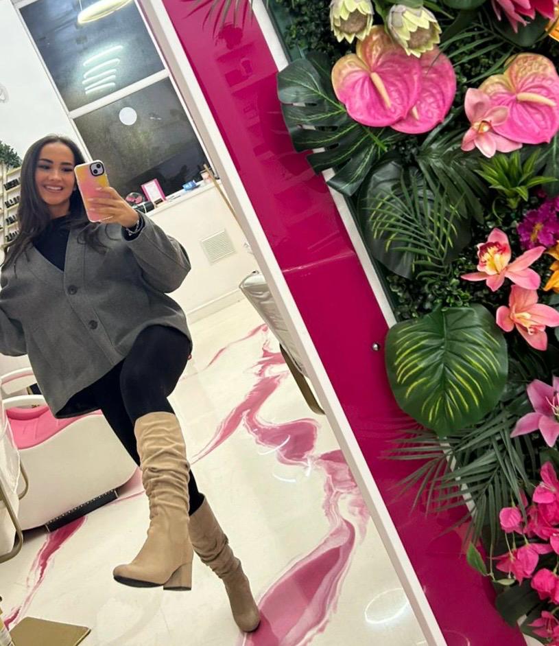 SUEDE SLOUCHY KNEE HIGH BOOTS