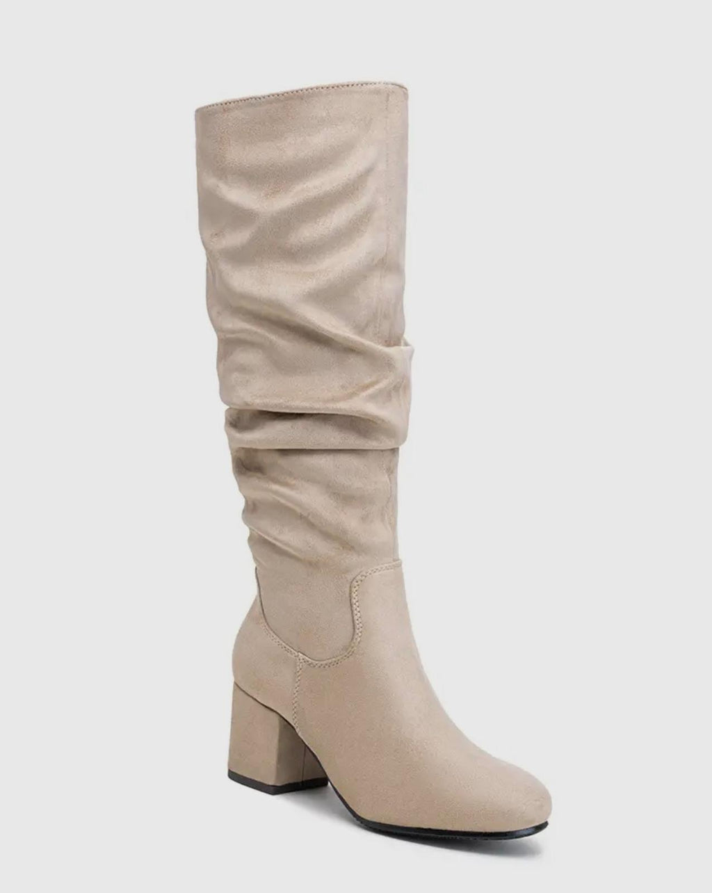 SUEDE SLOUCHY KNEE HIGH BOOTS