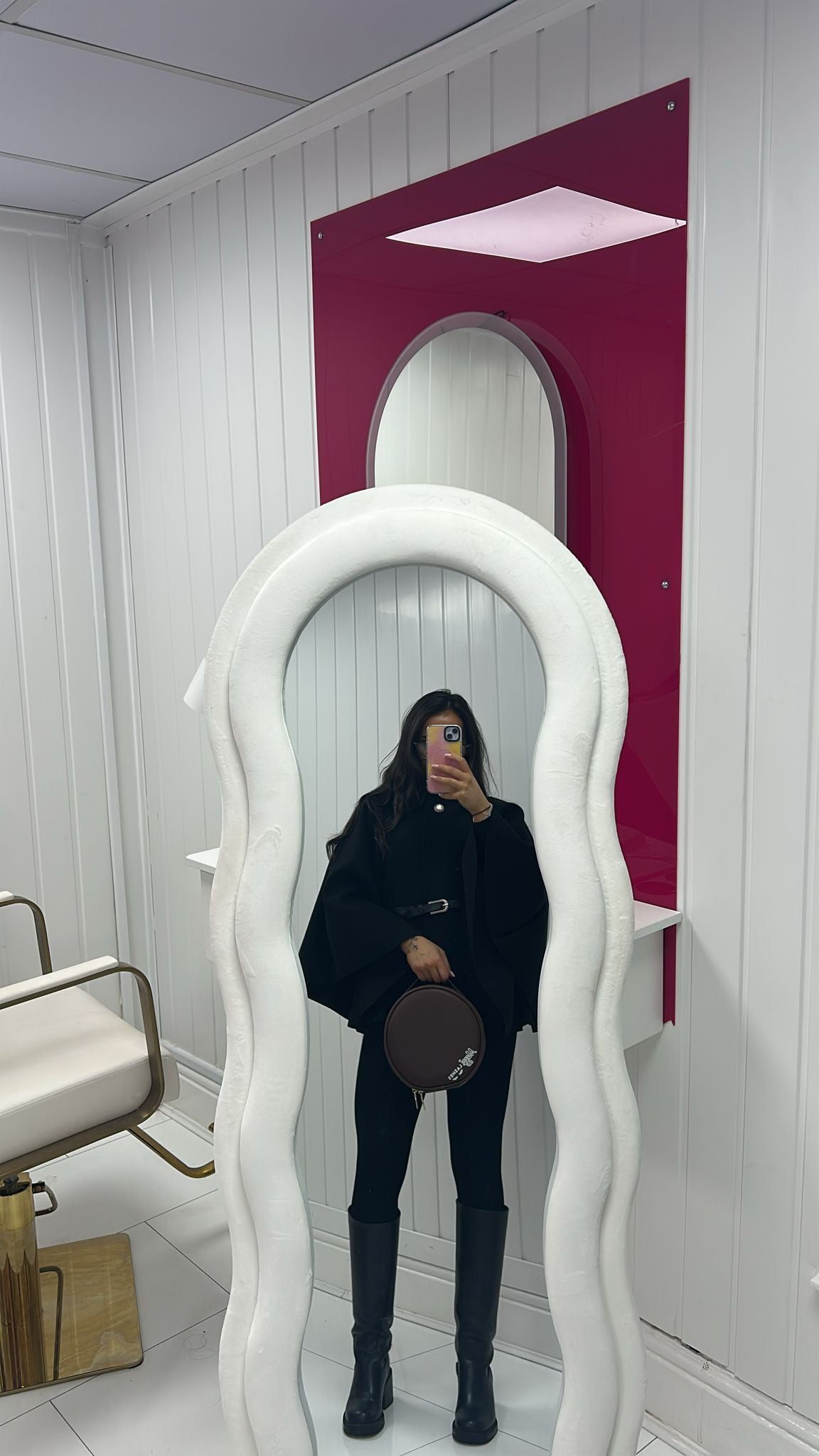 WOOL BLEND BELTED CAPE COAT