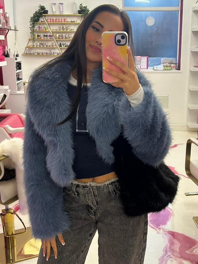 Luxe Faux-Fur Cropped Jacket