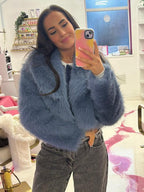 Luxe Faux-Fur Cropped Jacket